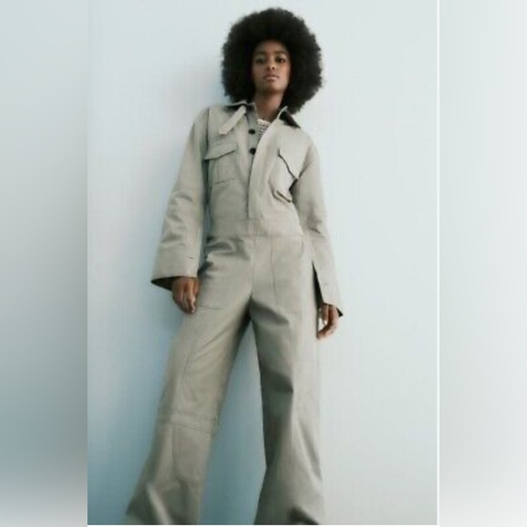 Zara Beige Jumpsuit - Picture 8 of 8